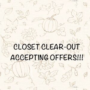 Closet Clear-Out! Accepting offers!